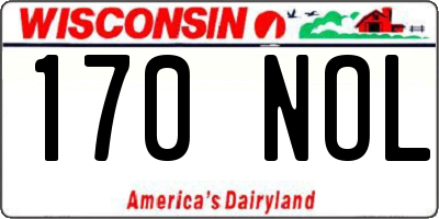 WI license plate 170NOL