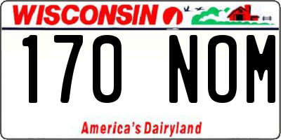 WI license plate 170NOM