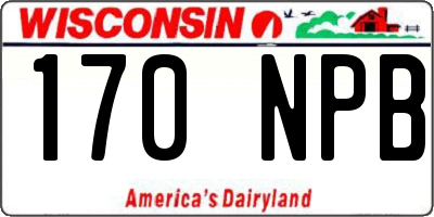 WI license plate 170NPB
