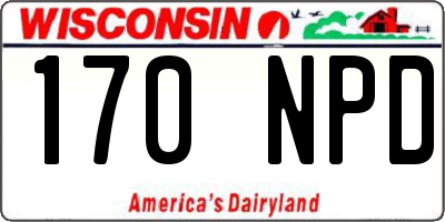 WI license plate 170NPD