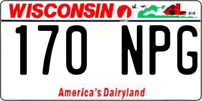 WI license plate 170NPG