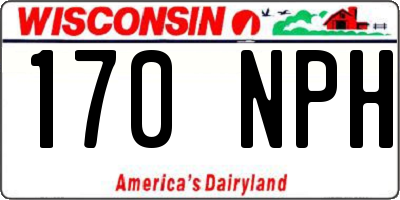 WI license plate 170NPH