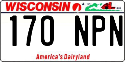 WI license plate 170NPN