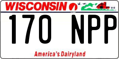 WI license plate 170NPP