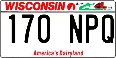 WI license plate 170NPQ