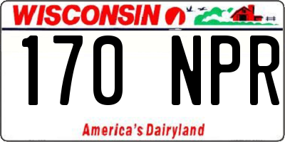 WI license plate 170NPR