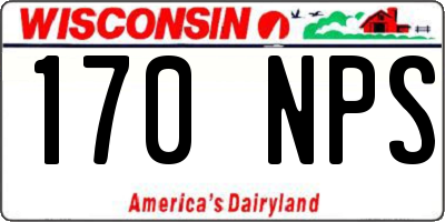 WI license plate 170NPS