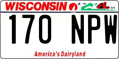 WI license plate 170NPW