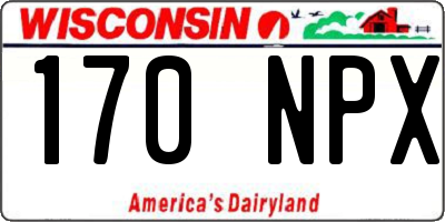 WI license plate 170NPX