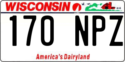WI license plate 170NPZ