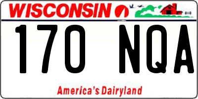 WI license plate 170NQA
