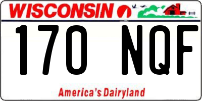 WI license plate 170NQF