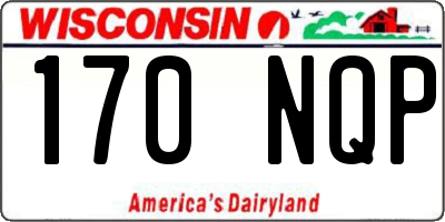 WI license plate 170NQP