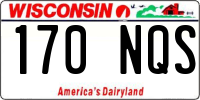 WI license plate 170NQS