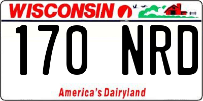 WI license plate 170NRD