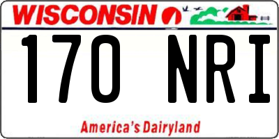 WI license plate 170NRI