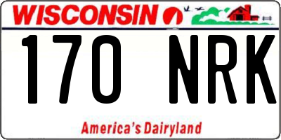 WI license plate 170NRK