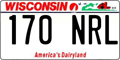 WI license plate 170NRL