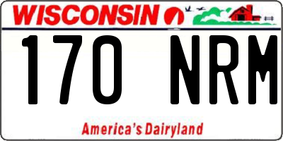 WI license plate 170NRM