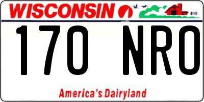 WI license plate 170NRO