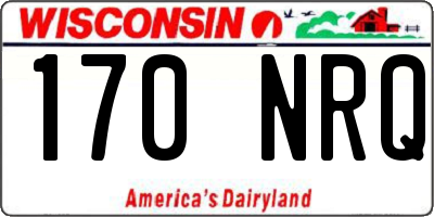 WI license plate 170NRQ