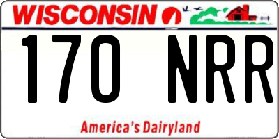 WI license plate 170NRR