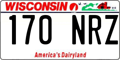 WI license plate 170NRZ
