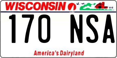 WI license plate 170NSA