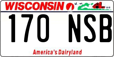 WI license plate 170NSB