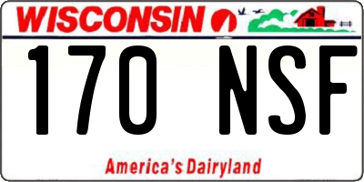 WI license plate 170NSF