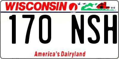 WI license plate 170NSH