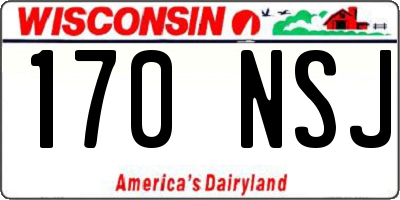 WI license plate 170NSJ