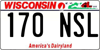 WI license plate 170NSL