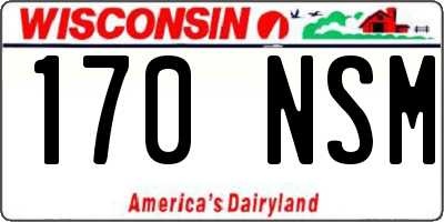 WI license plate 170NSM