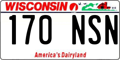 WI license plate 170NSN