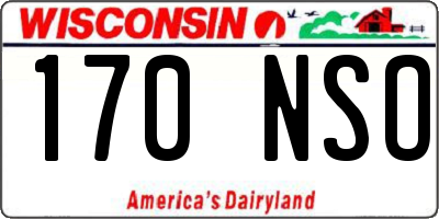 WI license plate 170NSO