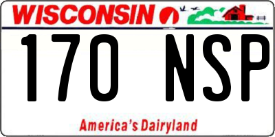 WI license plate 170NSP
