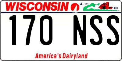 WI license plate 170NSS