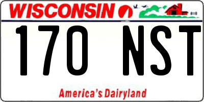WI license plate 170NST