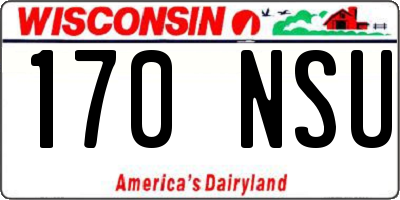WI license plate 170NSU
