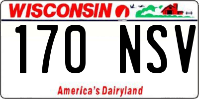 WI license plate 170NSV