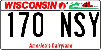 WI license plate 170NSY