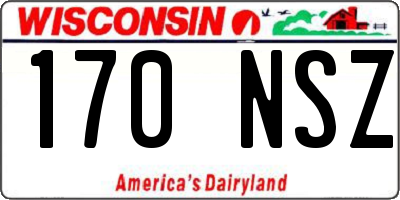 WI license plate 170NSZ
