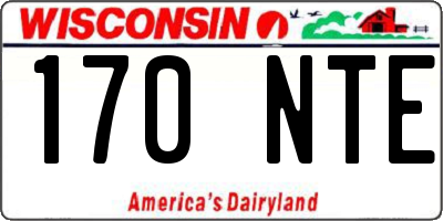 WI license plate 170NTE