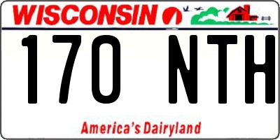 WI license plate 170NTH