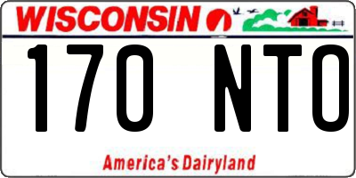 WI license plate 170NTO