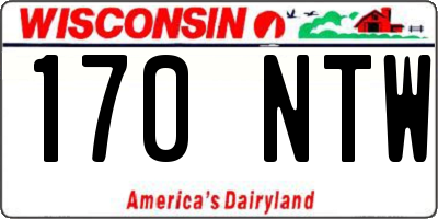 WI license plate 170NTW