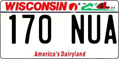 WI license plate 170NUA
