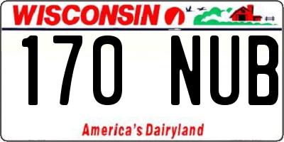 WI license plate 170NUB