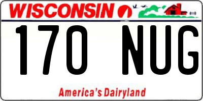 WI license plate 170NUG